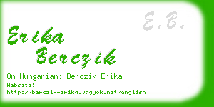 erika berczik business card